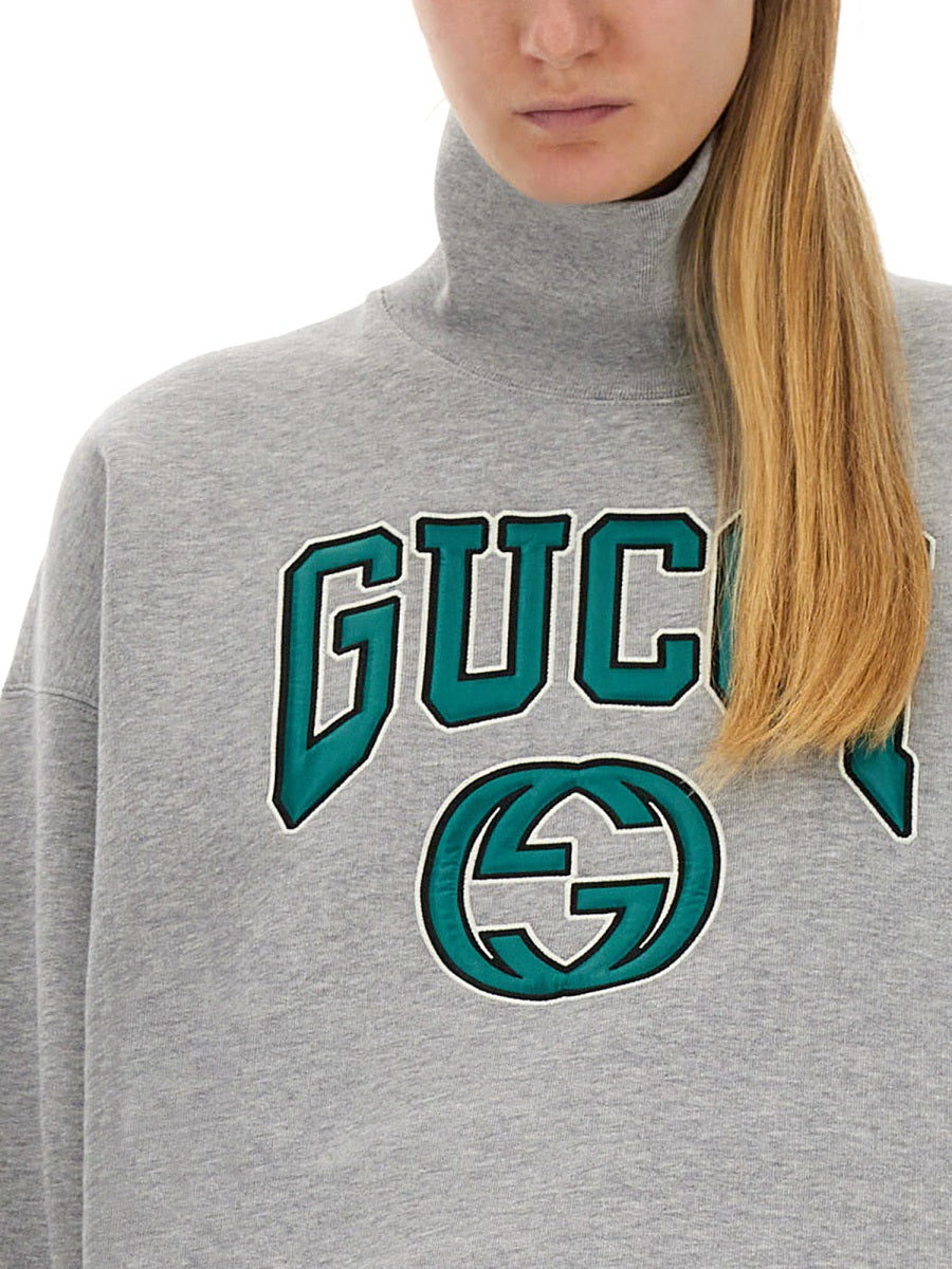 Embroidered Oversized Cotton Sweatshirt