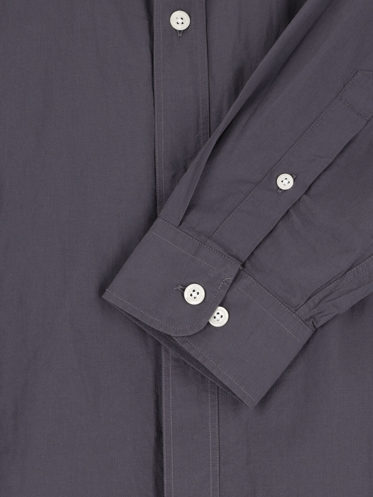 Grey Classic Collar Cotton Shirt