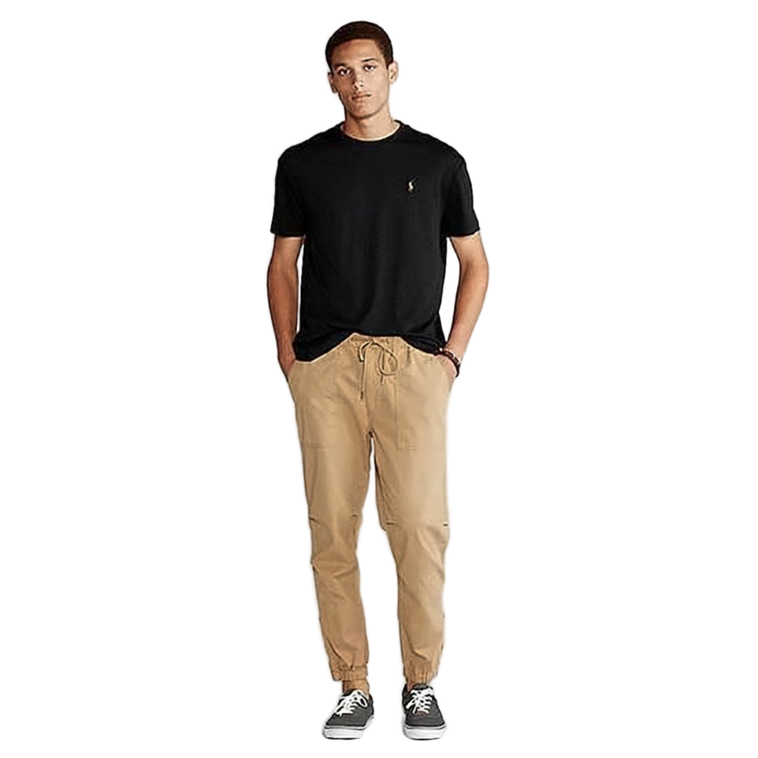 Short-Sleeve Black Cotton Polo Ralph Lauren T-Shirt