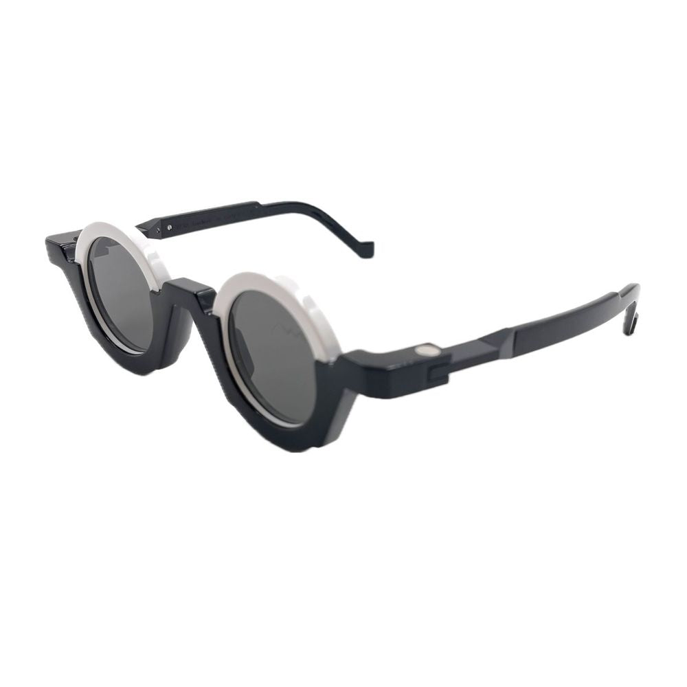 Wl0080 White Label Round Black Bio-Acetate Sunglasses