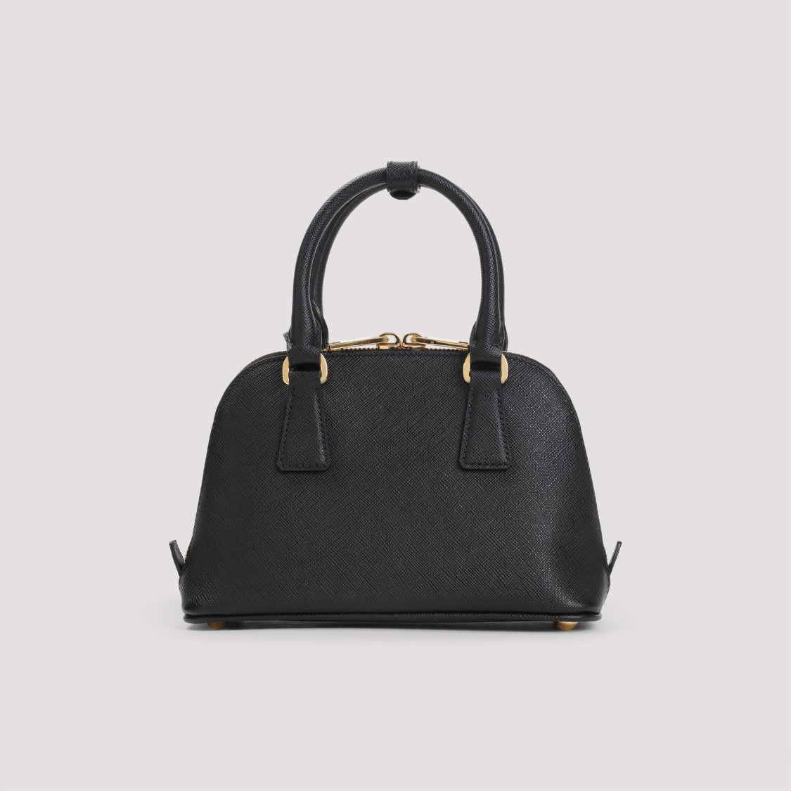 Structured Black Calf Leather Handbag