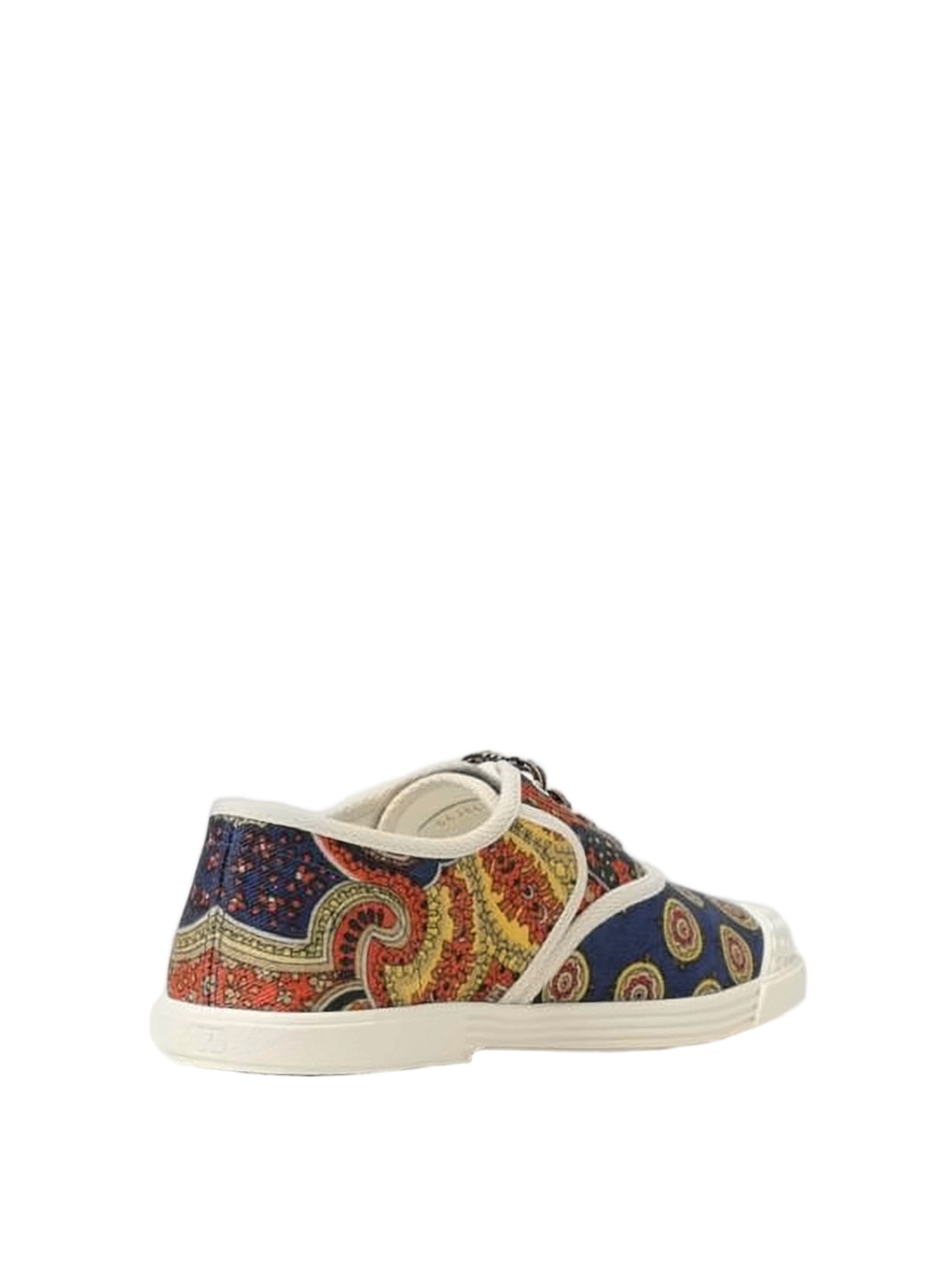 Artistic Patterned Sneakers with Textured Rubber Accents