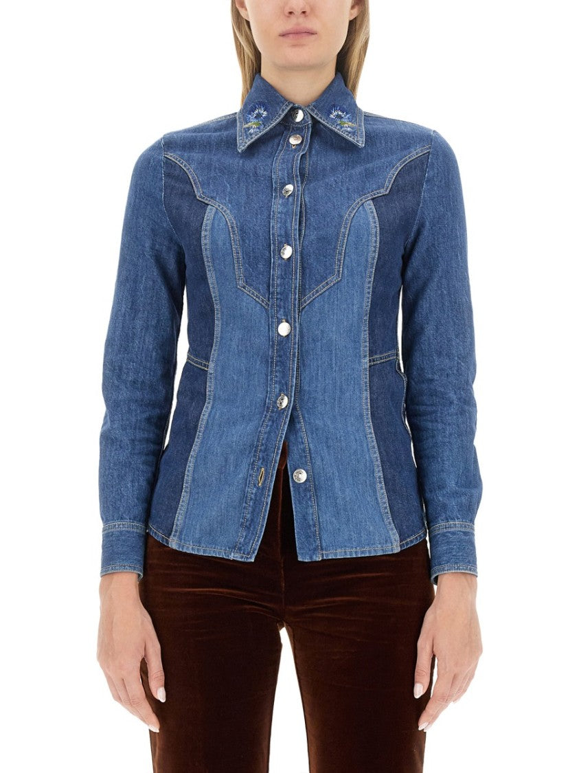 Denim Design Slim Fit Shirt