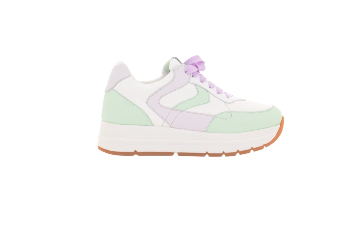 Grube Sneakersy Pastelowe z Podwyższoną Podeszwą