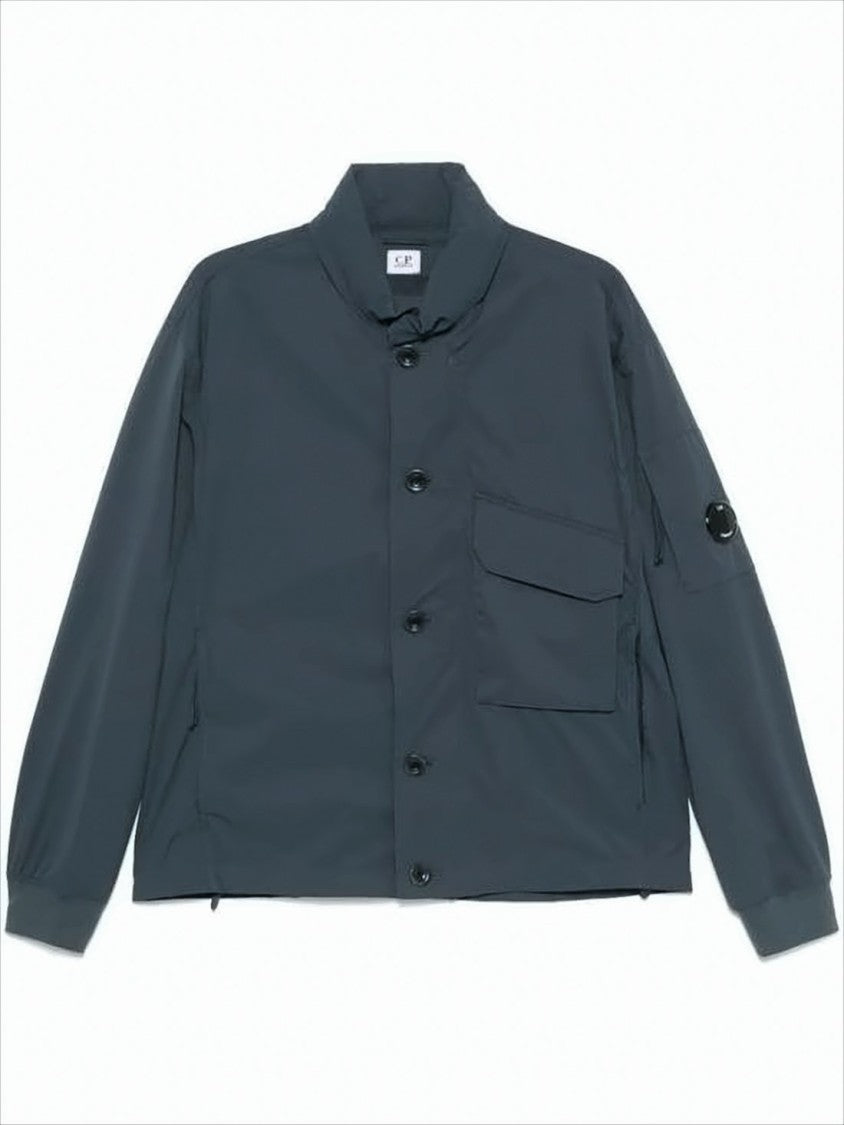 Boxy Cropped Jacket with High Collar