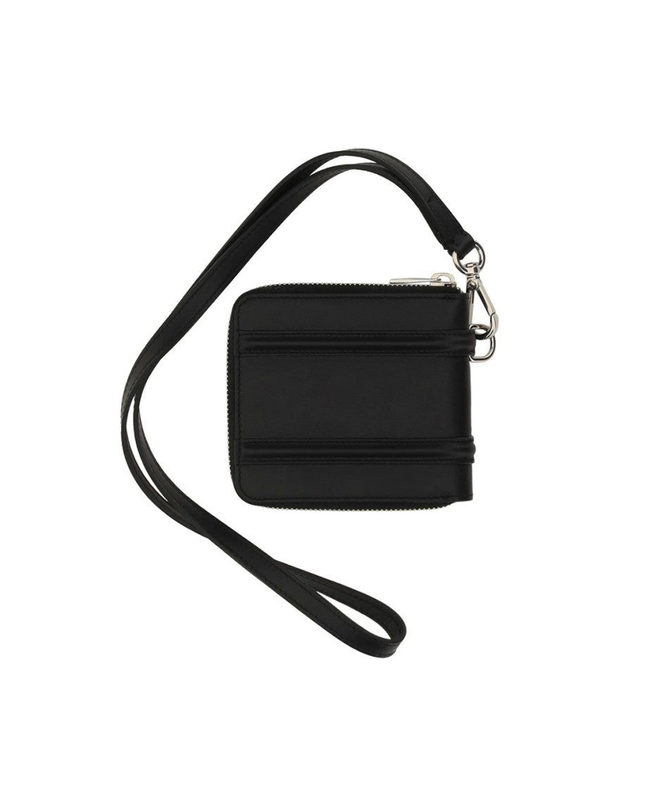Compact Zip-Around Wallet With Adjustable Strap