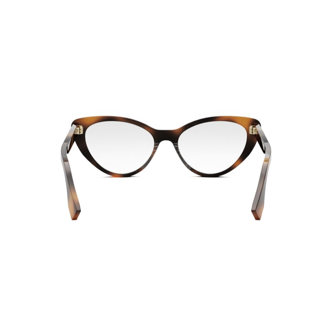 Fe50075i Cat-Eye Tortoiseshell Acetate Eyeglasses
