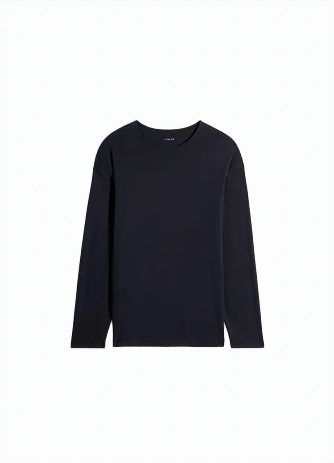 Long-Sleeve Cotton-Silk Blend T-Shirt With Minimalist Design