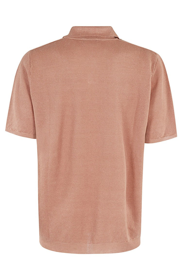 Piqué Stitch Polo Shirt With Classic Collar