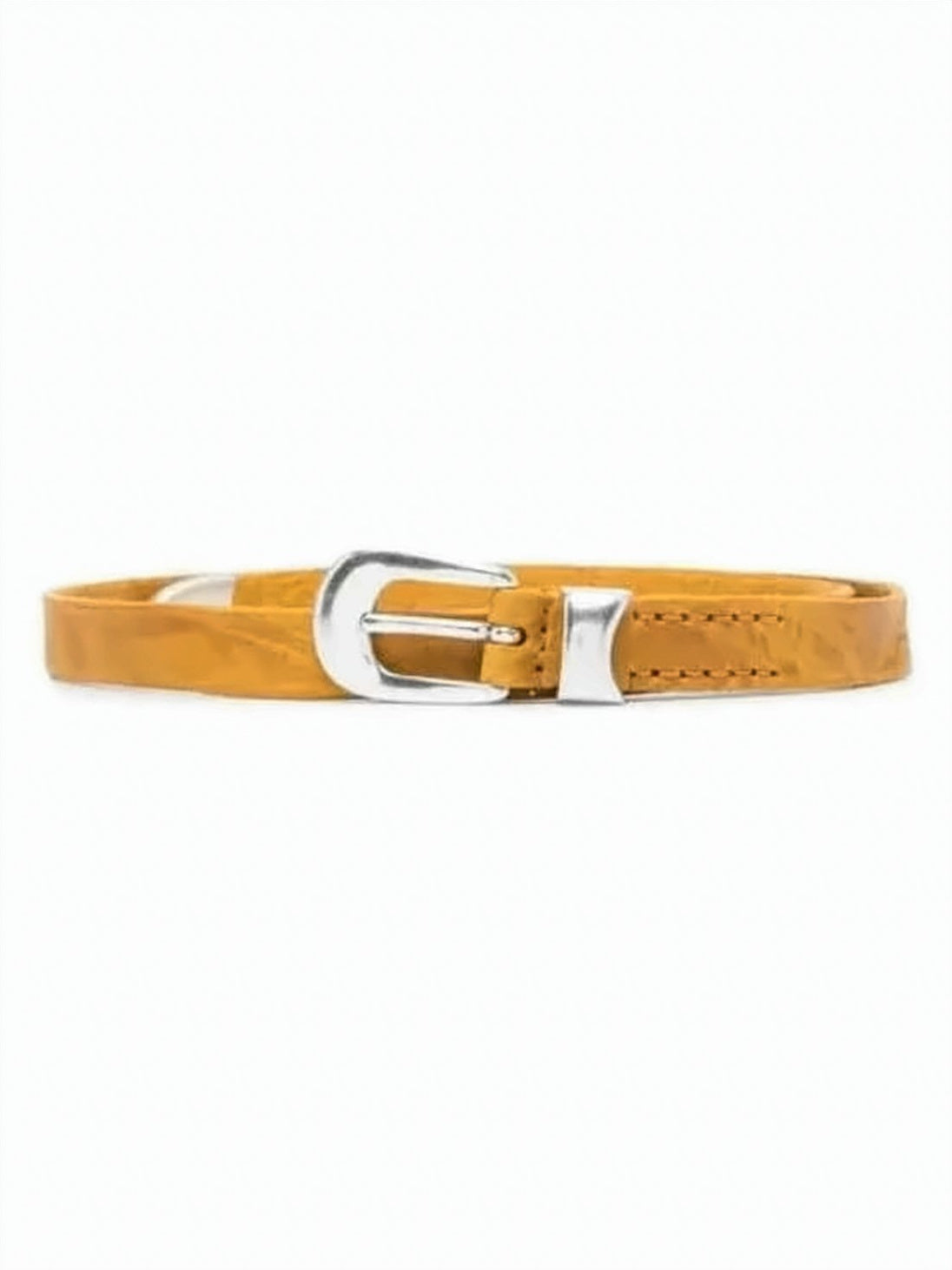 Slim Brown Cowhide Belt