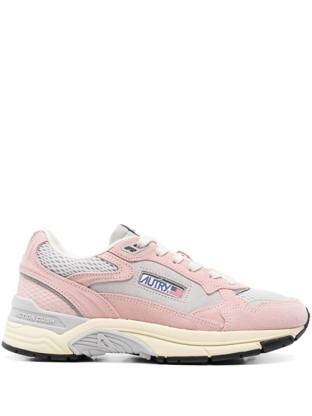Panelled Light Grey and Soft Pink Sneakers