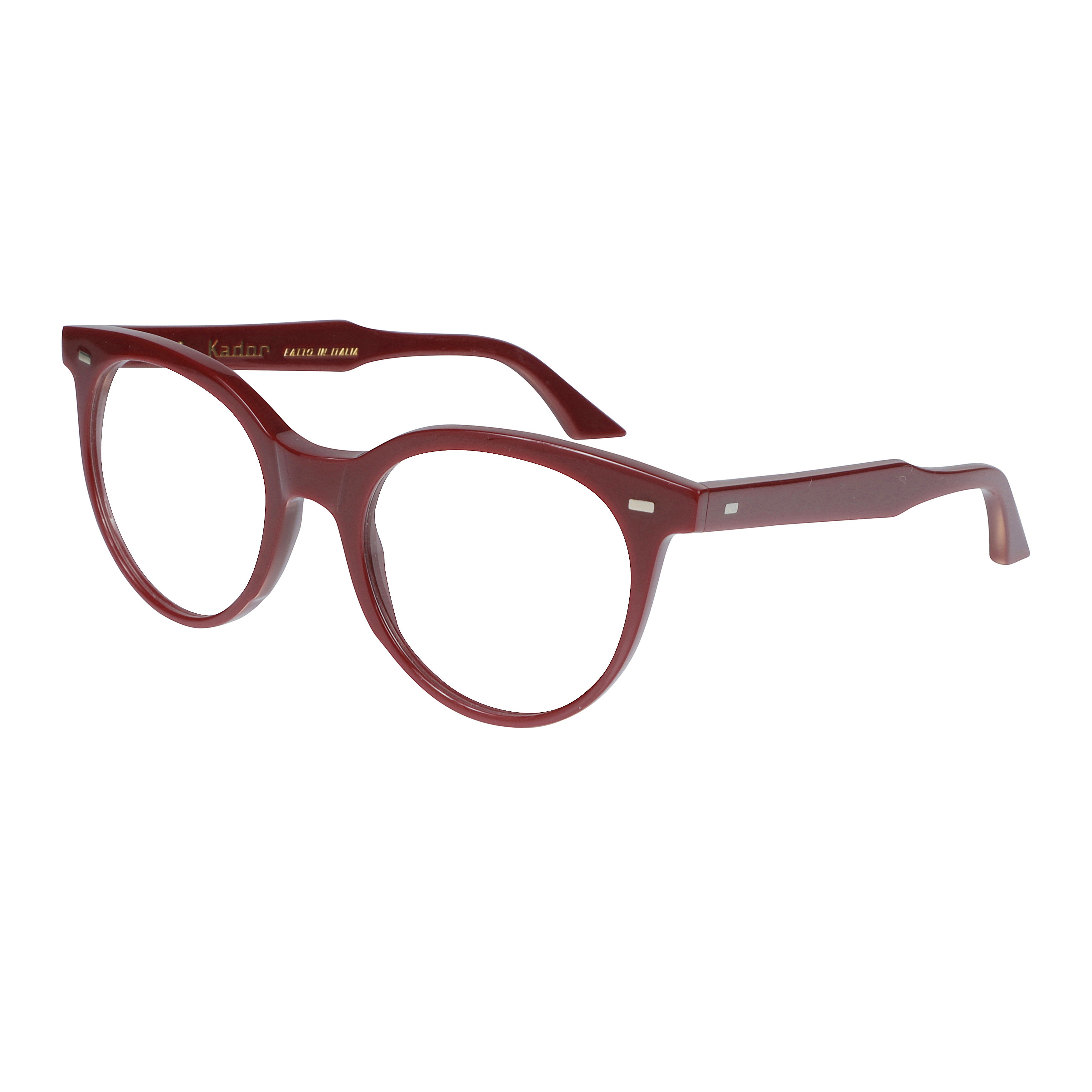Cynda Smooth Polished Rounded Frame Eyeglasses with Metallic Accents