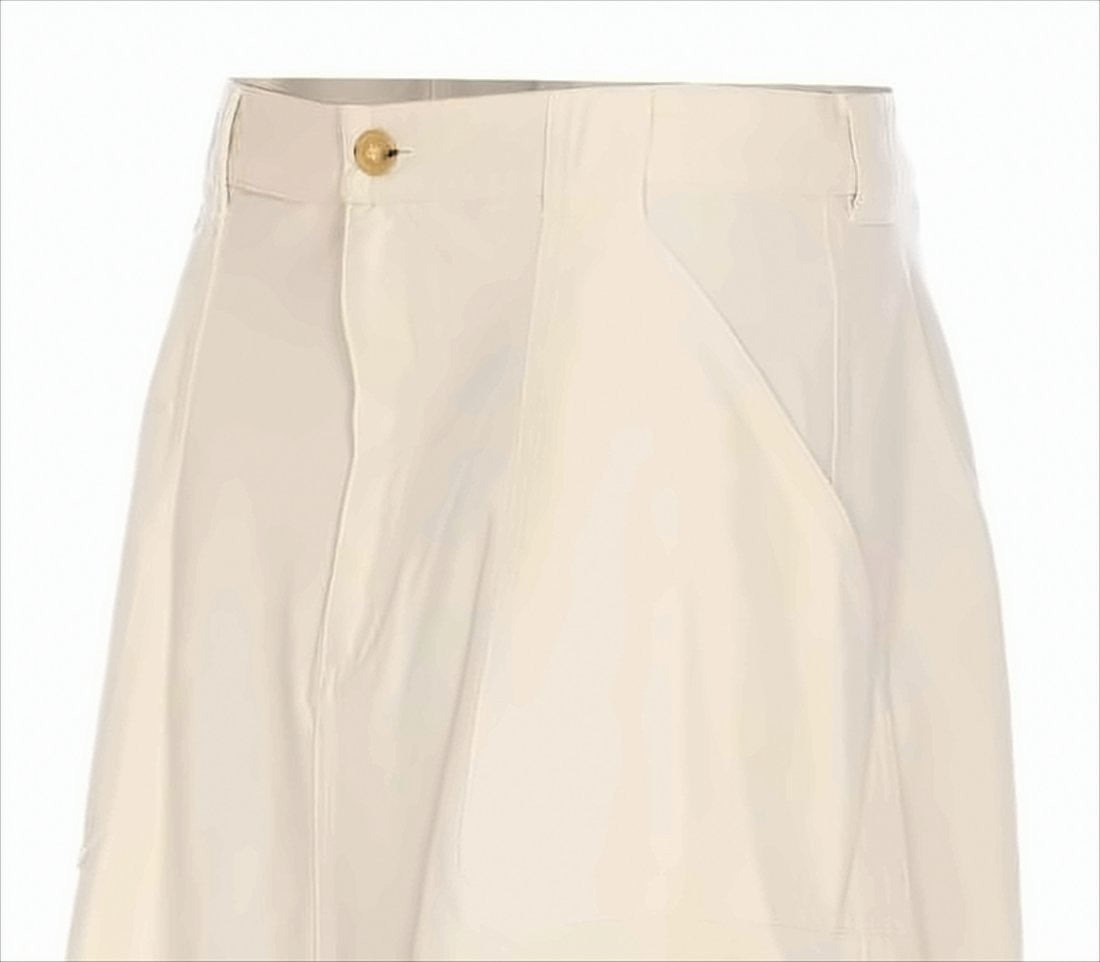 High-Waisted Midi Skirt with Button Closure