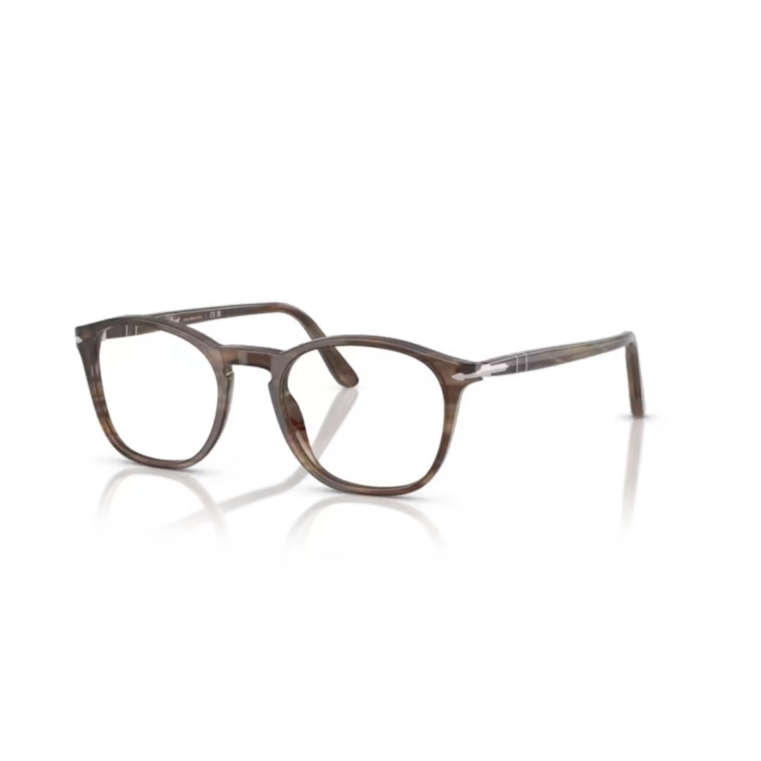 0po3007v Rounded Acetate Sunglasses with Tortoiseshell Pattern