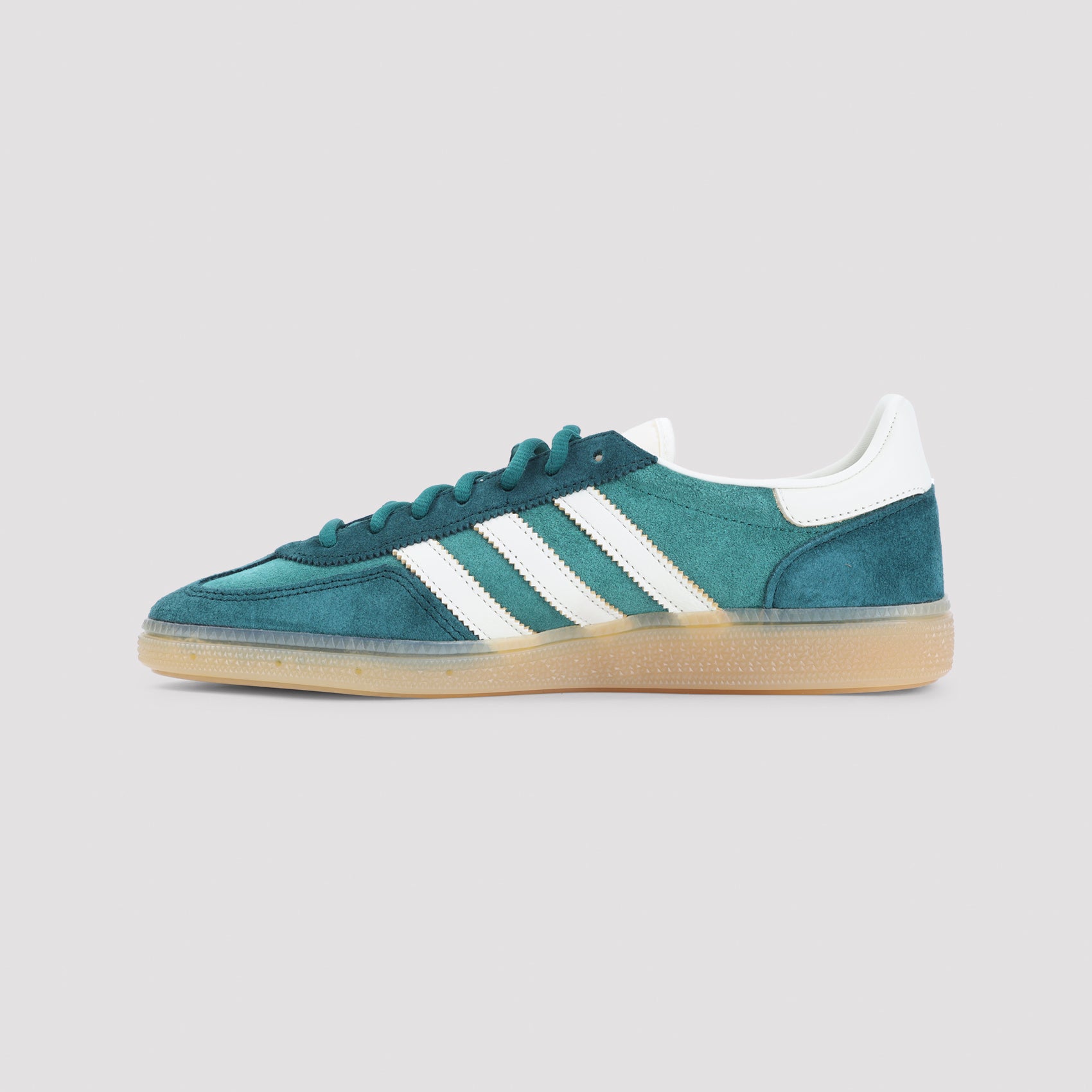 Muted Teal Sneakers With White Stripes