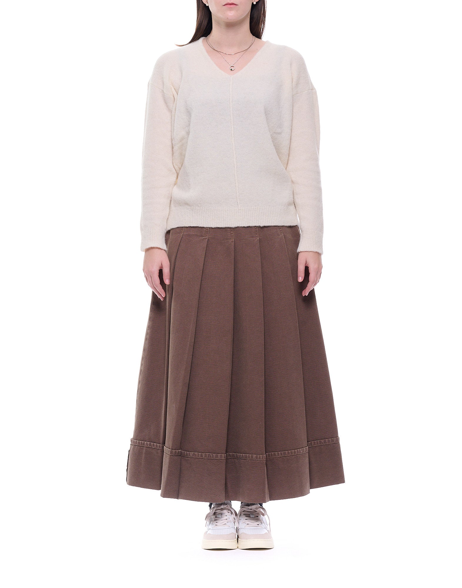 V-Neck Alpaca Blend Sweater With