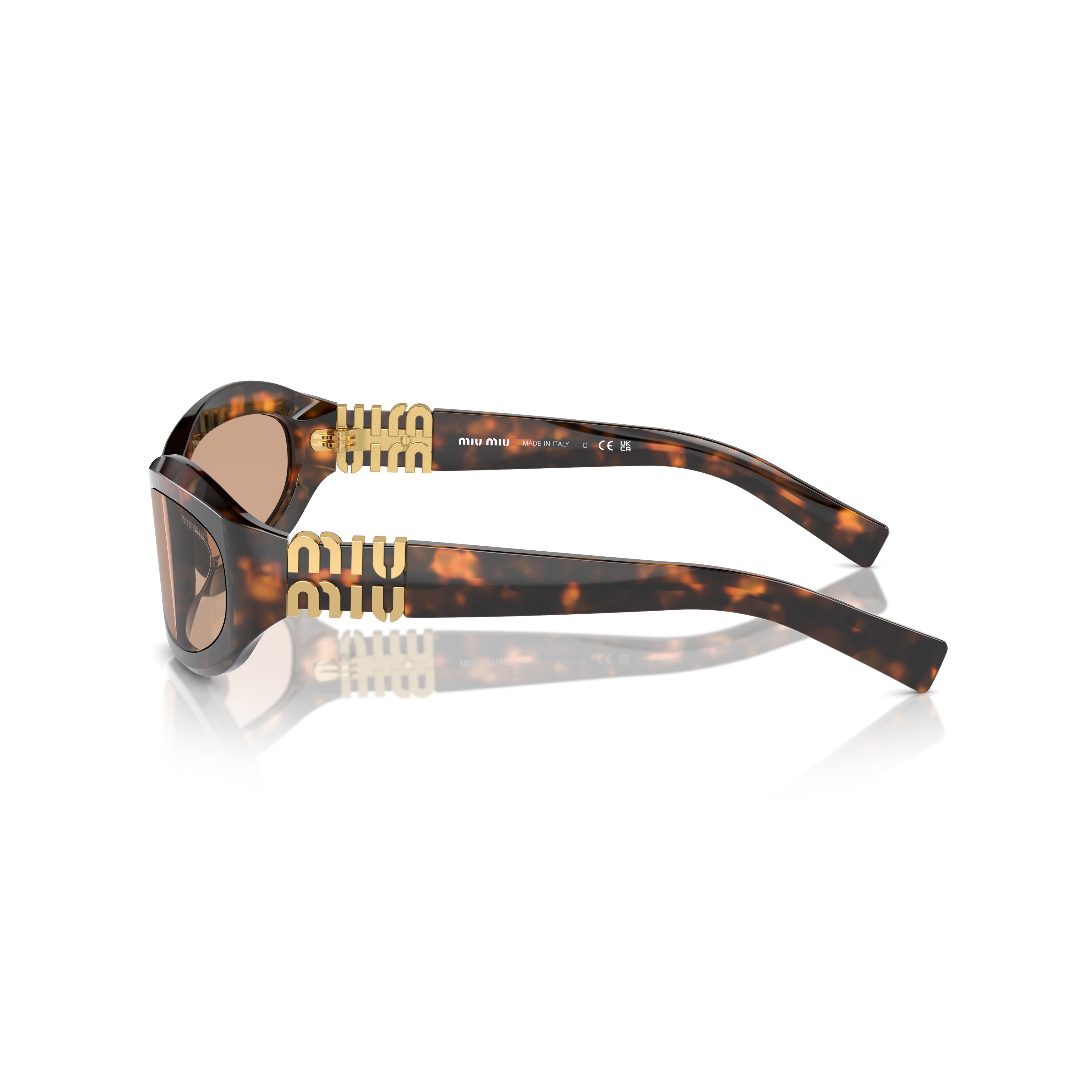 0mu 14zs Oval Tortoiseshell Sunglasses