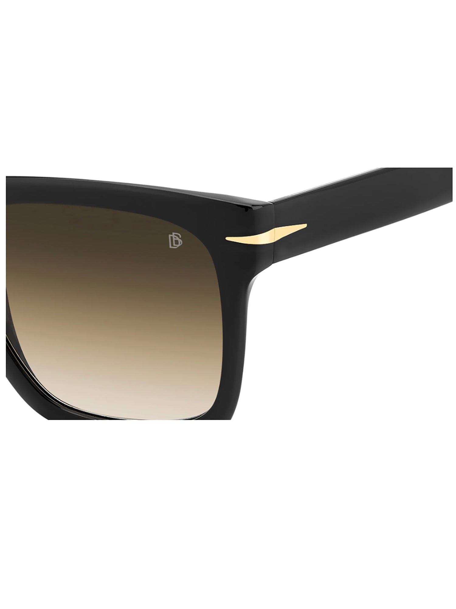 Bold Rectangular Frame Sunglasses With Gold Accents