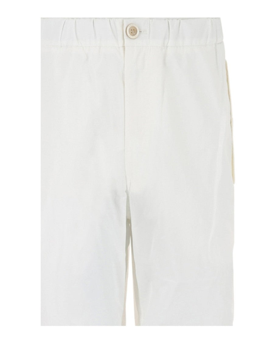 Mid-Rise Straight Leg Pants With Flap Pockets