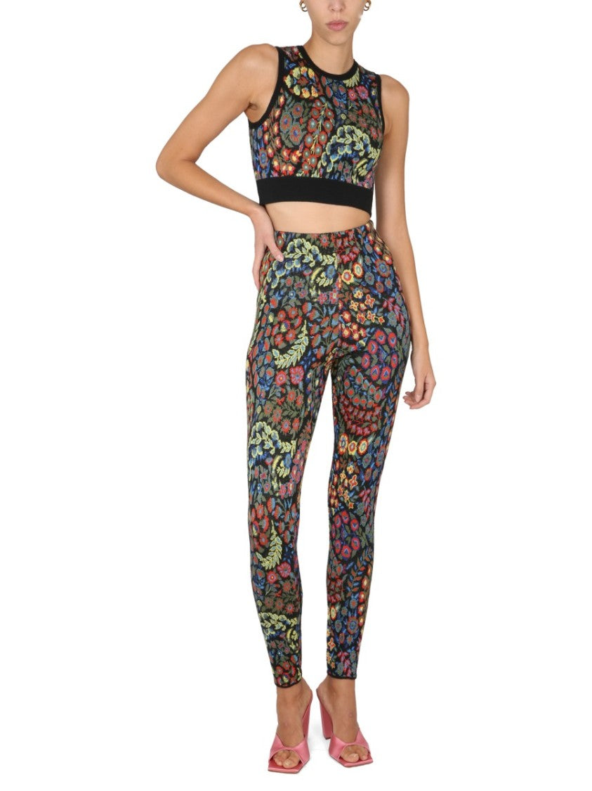 Jacquard Wool Blend Top And Leggings