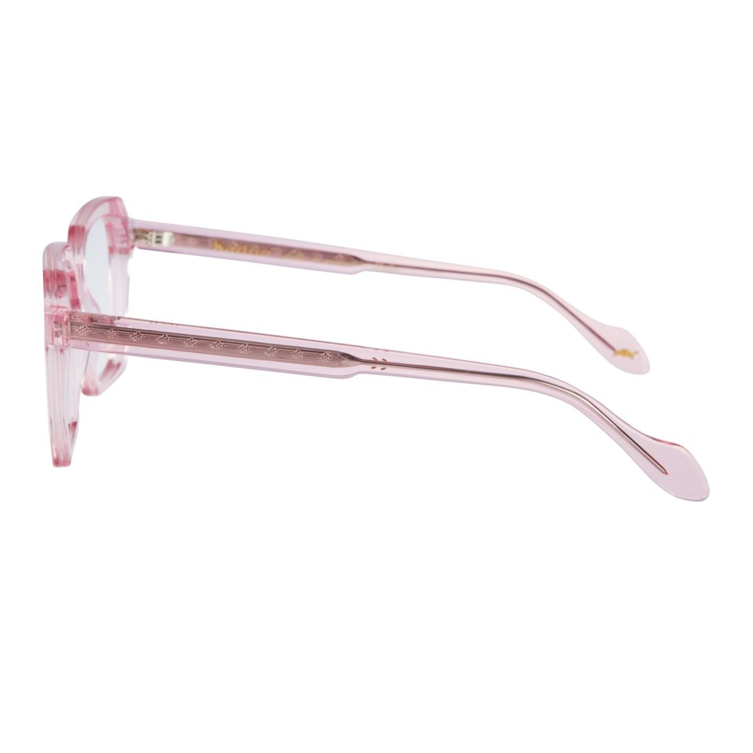 Kallima Light Translucent Light Pink Square Frame Eyeglasses