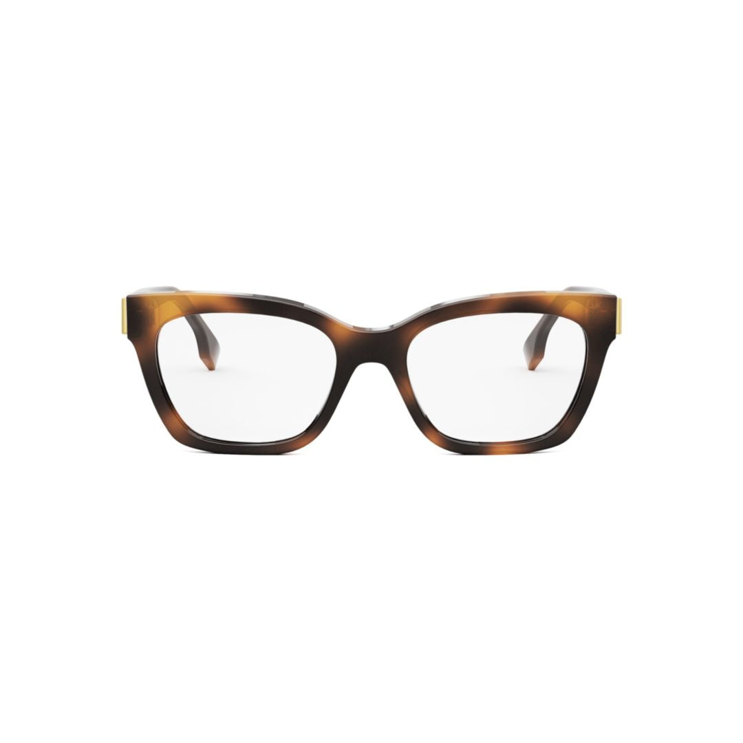 Fe50073i Oversized Square Frame Tortoiseshell Eyeglasses
