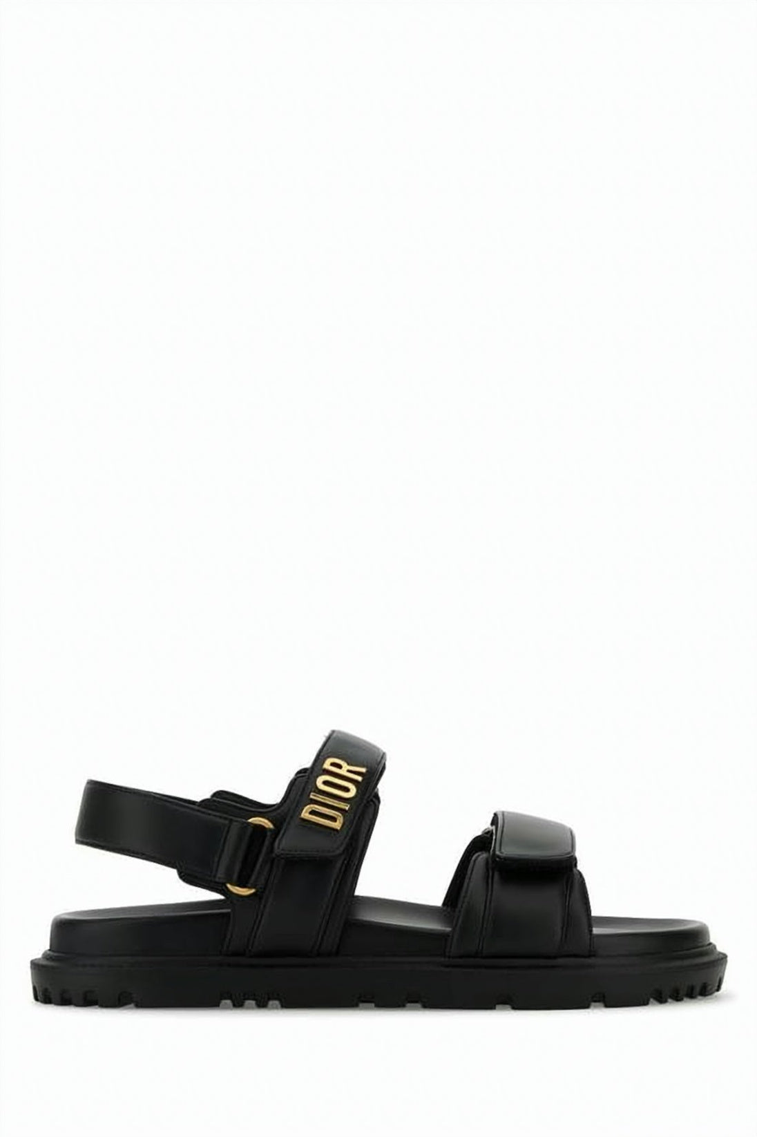 Lambskin Sandal with Gold-tone Detailing