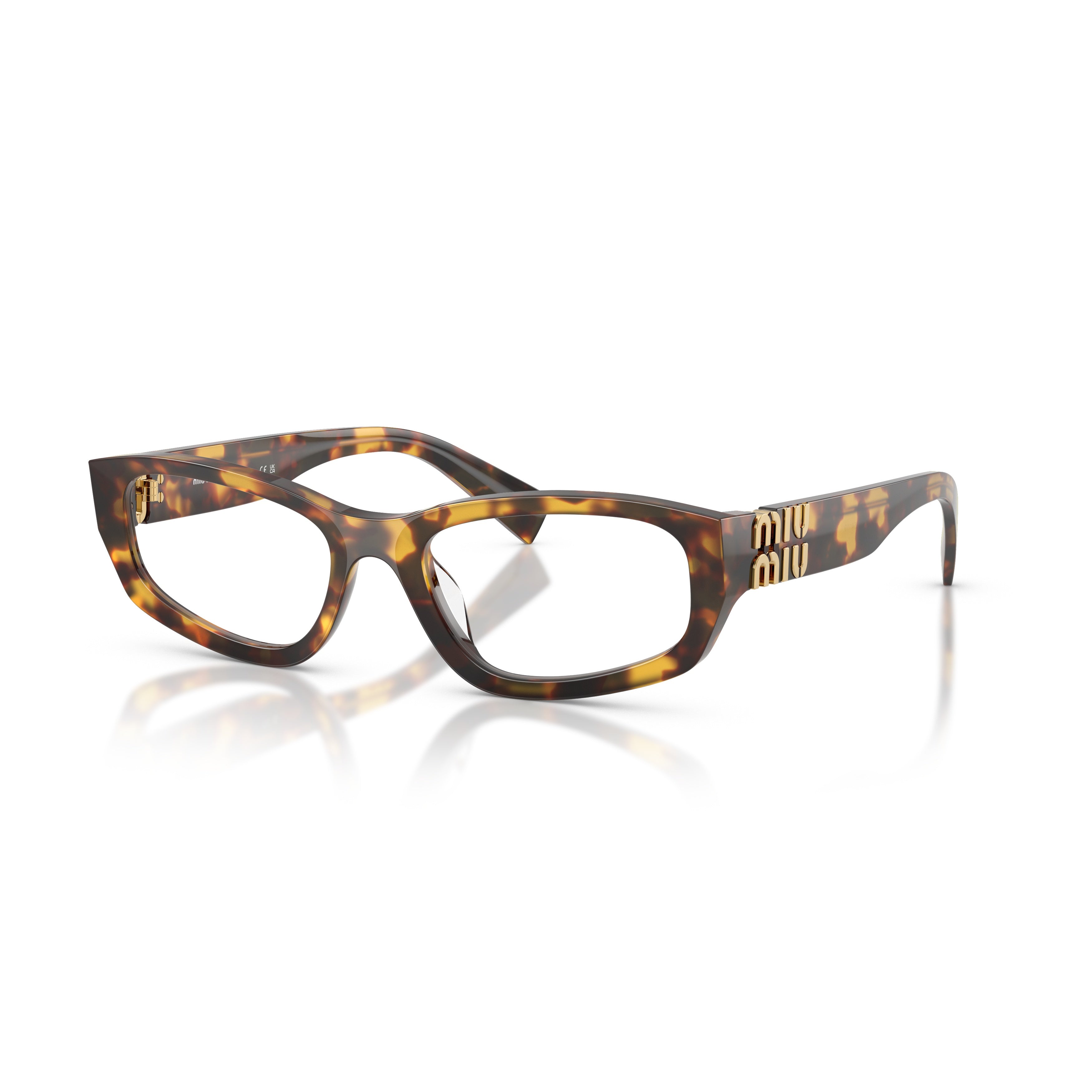 0mu 04yv Rectangular Tortoiseshell Acetate Eyeglasses