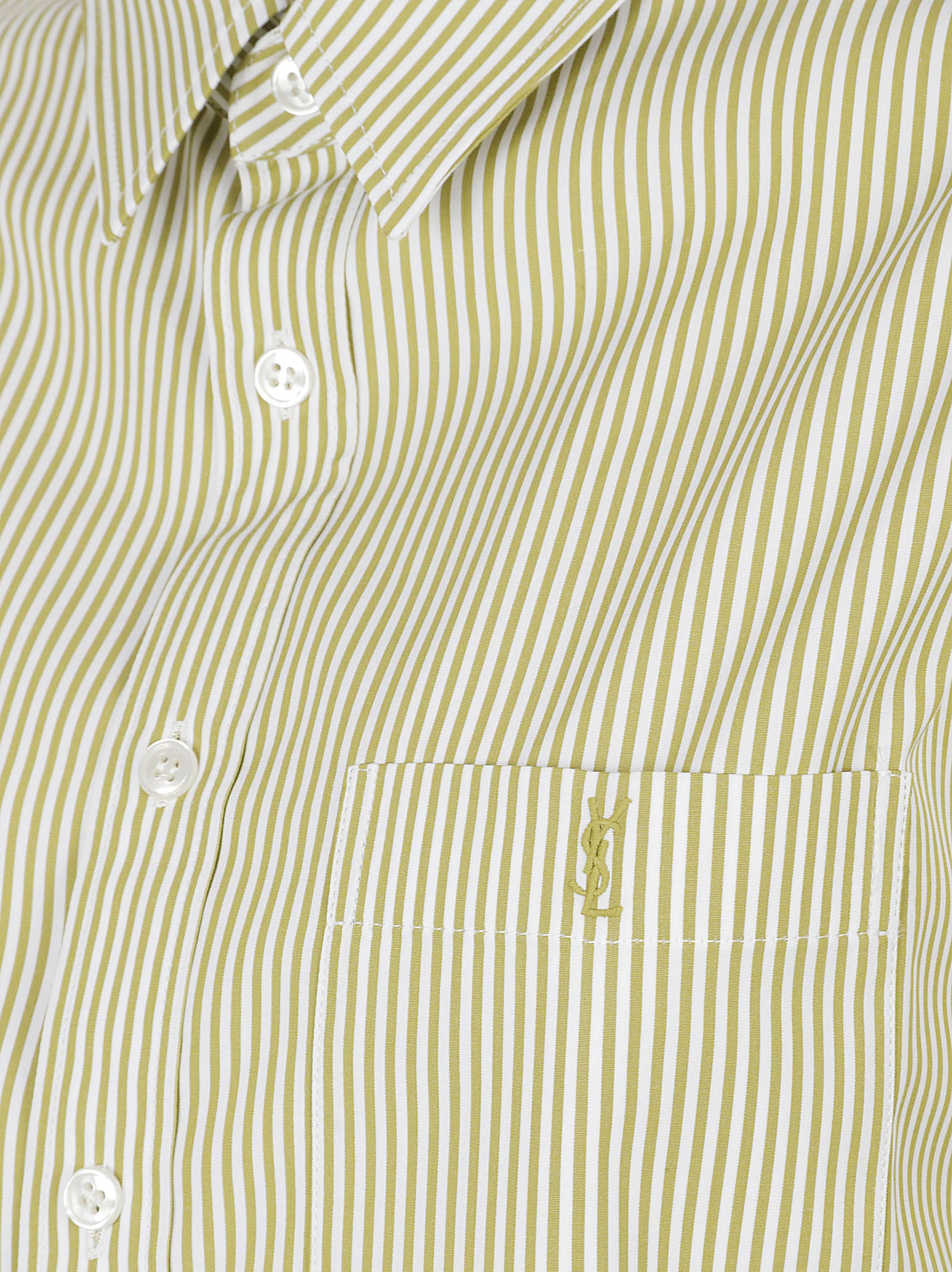 Vertical Stripe Cotton Poplin Shirt