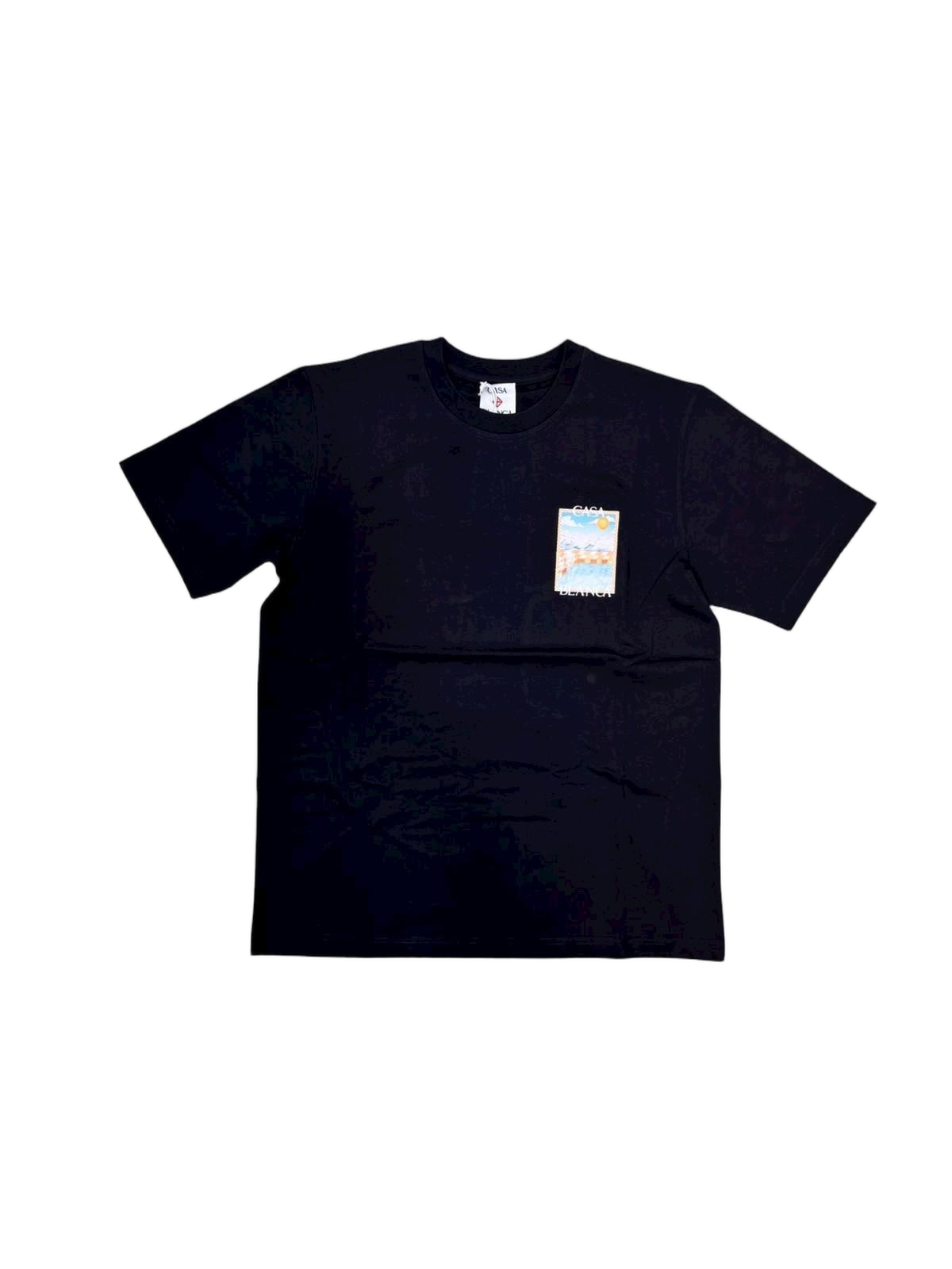 Casablanca Crew Neck T-Shirt with Graphic Print