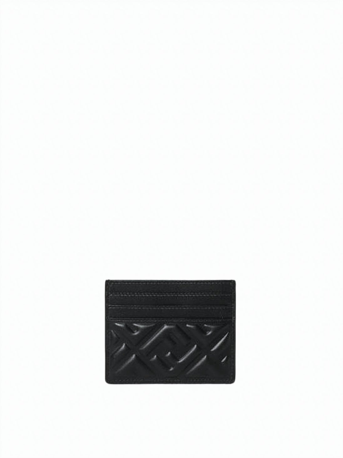 Lambskin Cardholder With Subtle Geometric Embossing