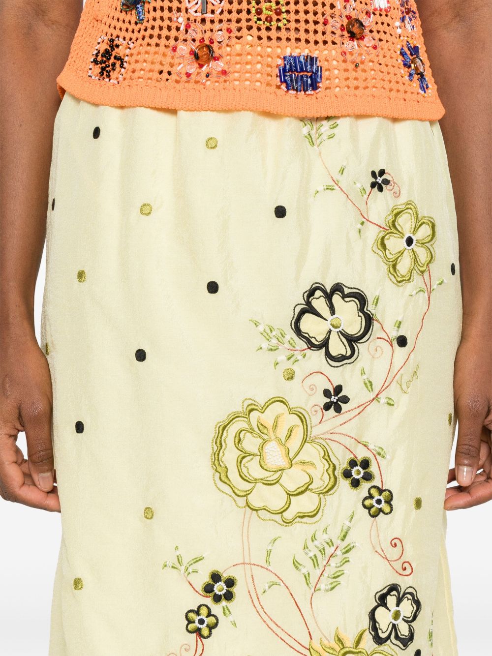 Floral Embroidered Skirt