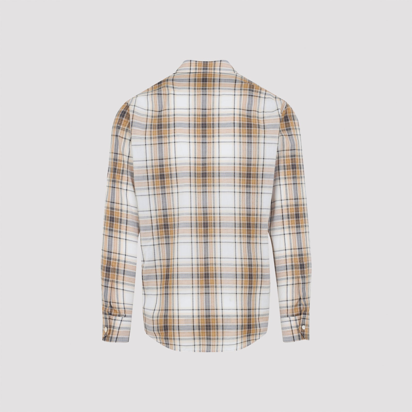Loose-Fit Checked Shirt With Pointed Collar