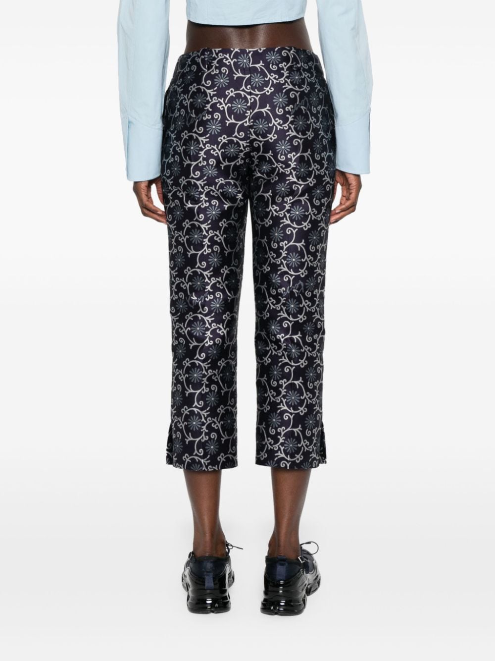 Midnight Blue Cropped Trousers