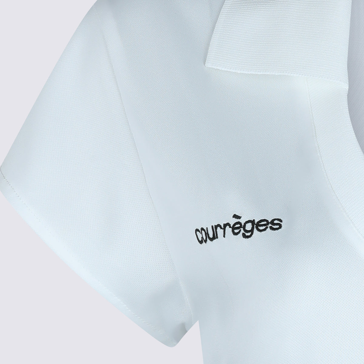 V-Neck White Polo Shirt