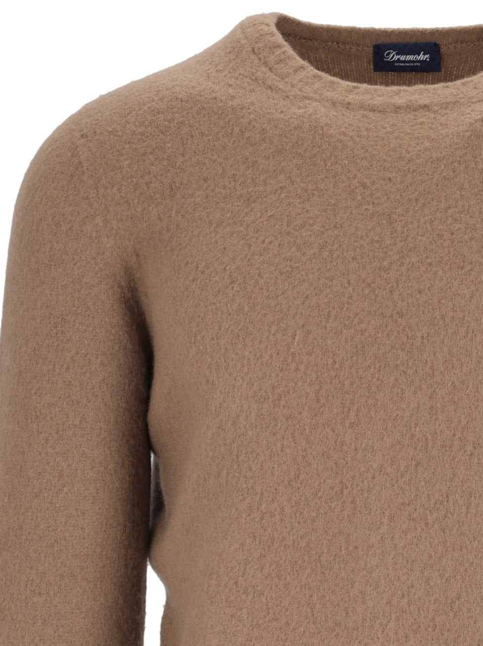 Basic Sweater In Brown Wool Light Shade