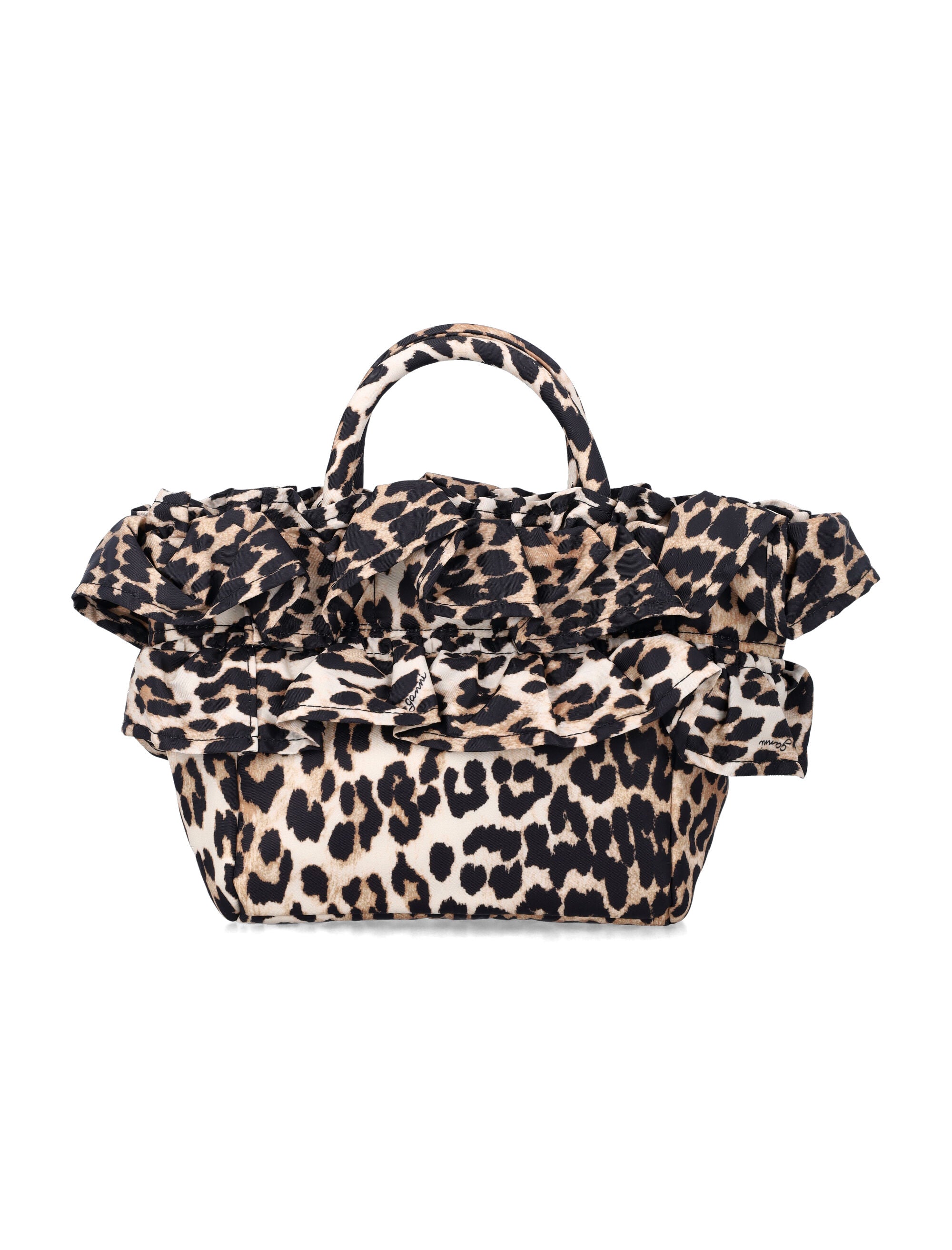 Torebka Leopard Mini Ruffled Shopper