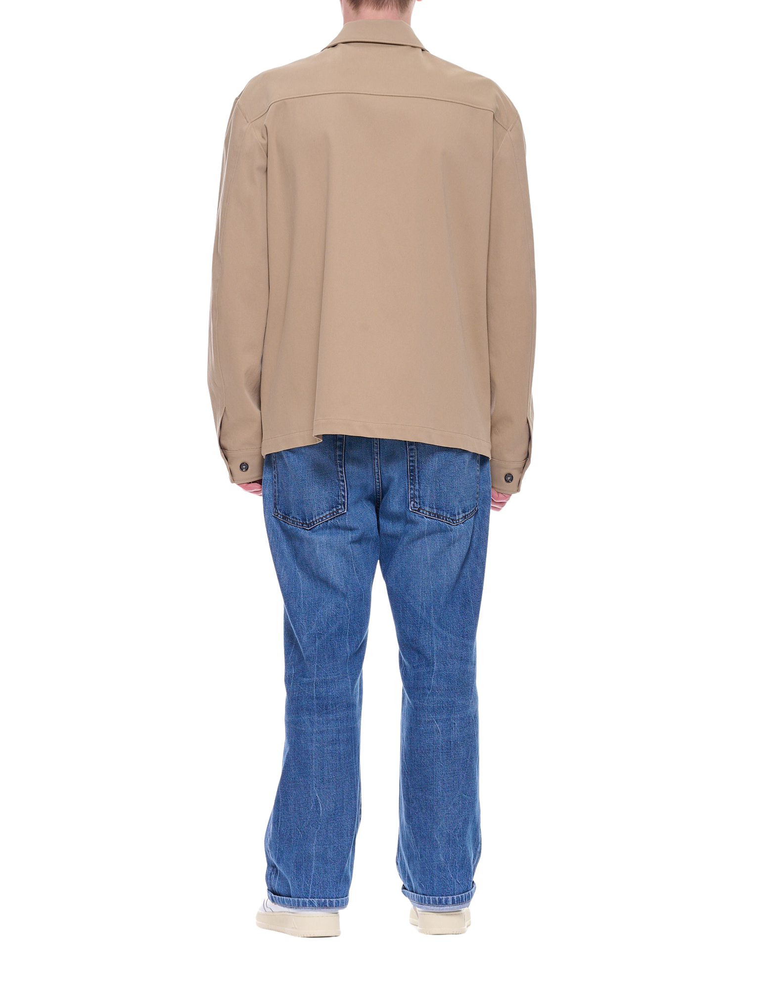 Beige Cotton Teo Jacket With Zip