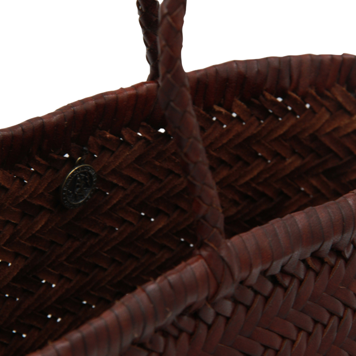 Handwoven Basket Bag with Textured Braided Pattern