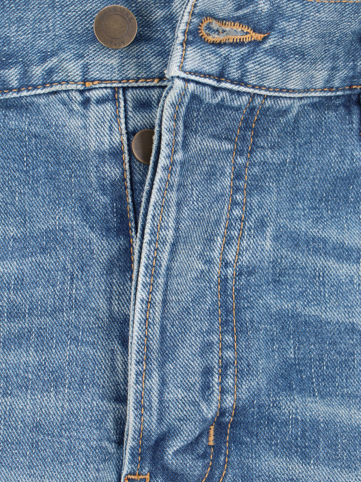 Blue Blake Mid-Rise Straight Denim Jeans