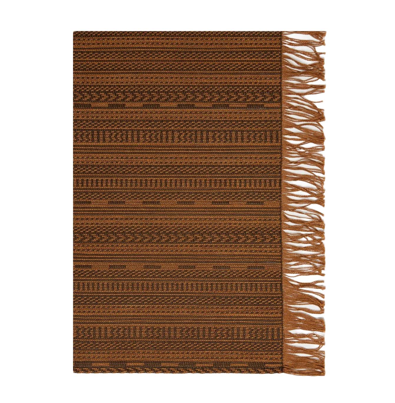 Textured Pattern Scarf with Fringed Edge