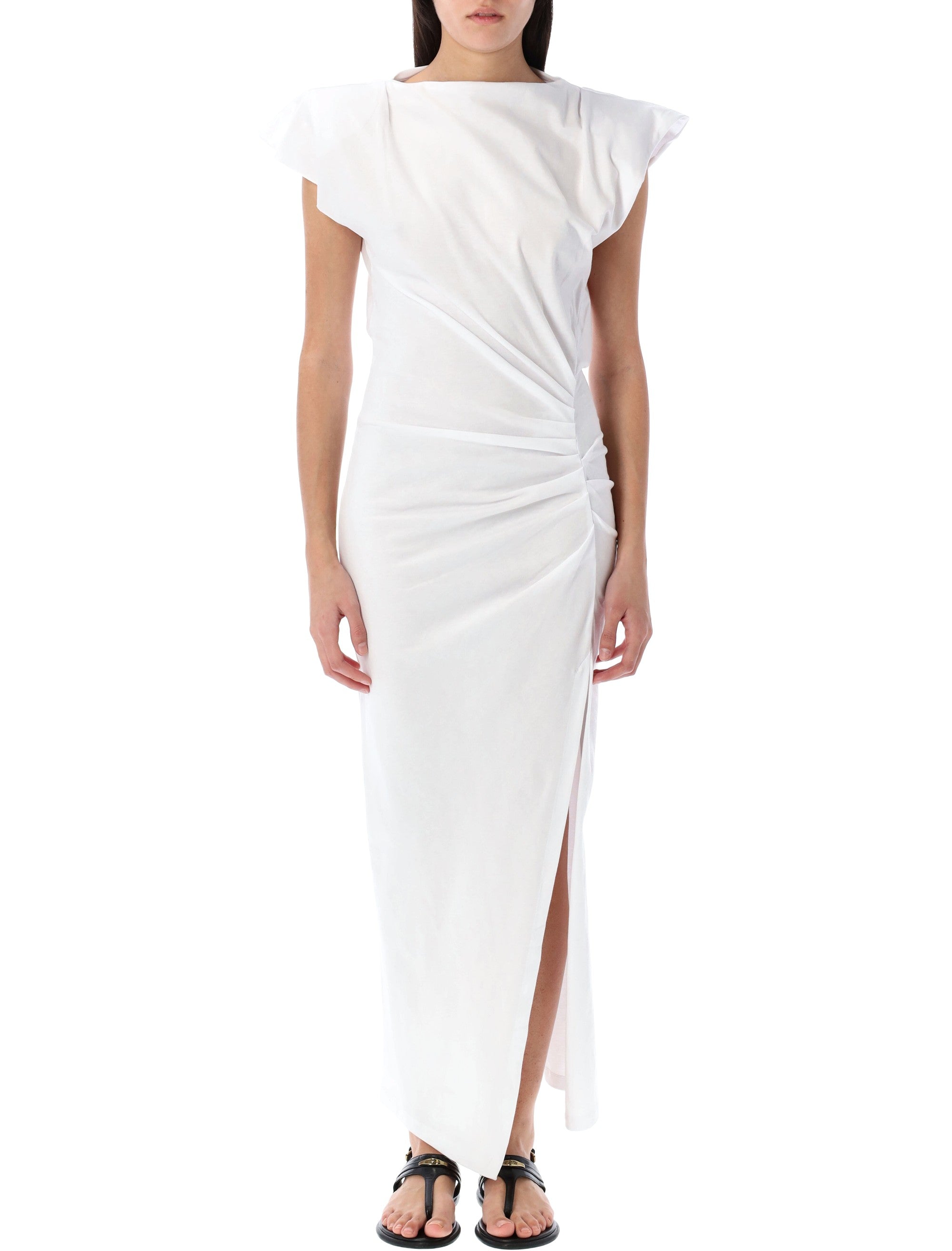 Isabel Marant Nadela Cotton Draped Maxi Dress