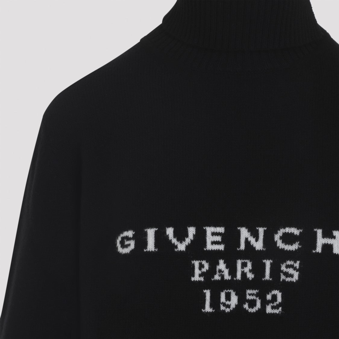 Ribbed Black Turtleneck Sweater