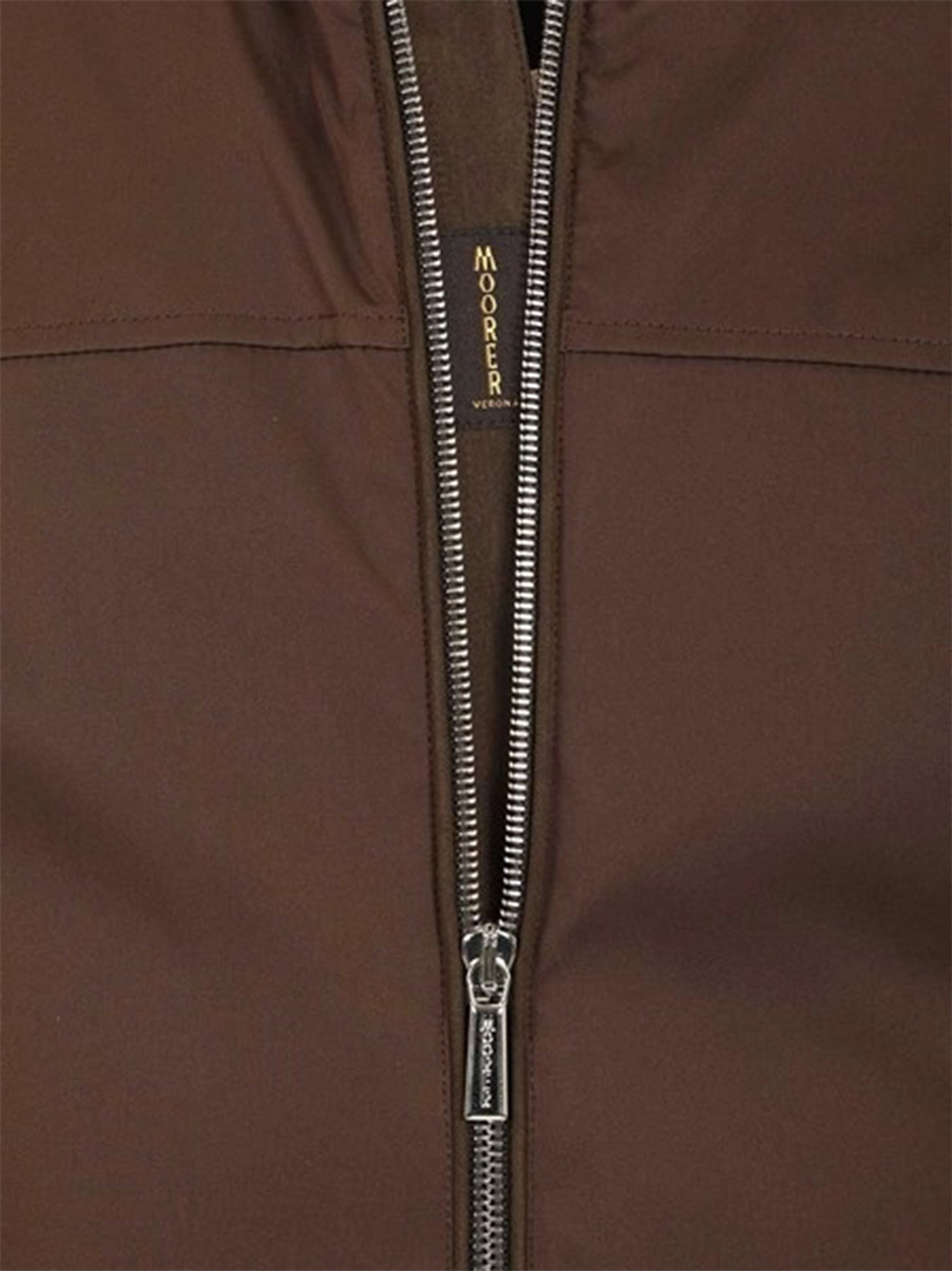 Brown Matte Finish Casual Jacket With Hood