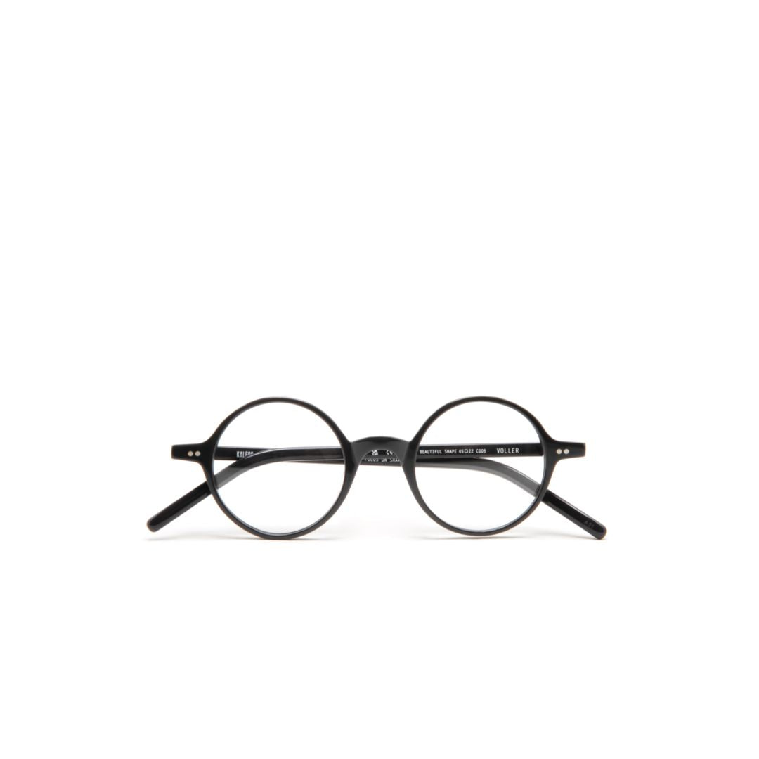 Voller Round Eyeglasses with Thin Black Frames