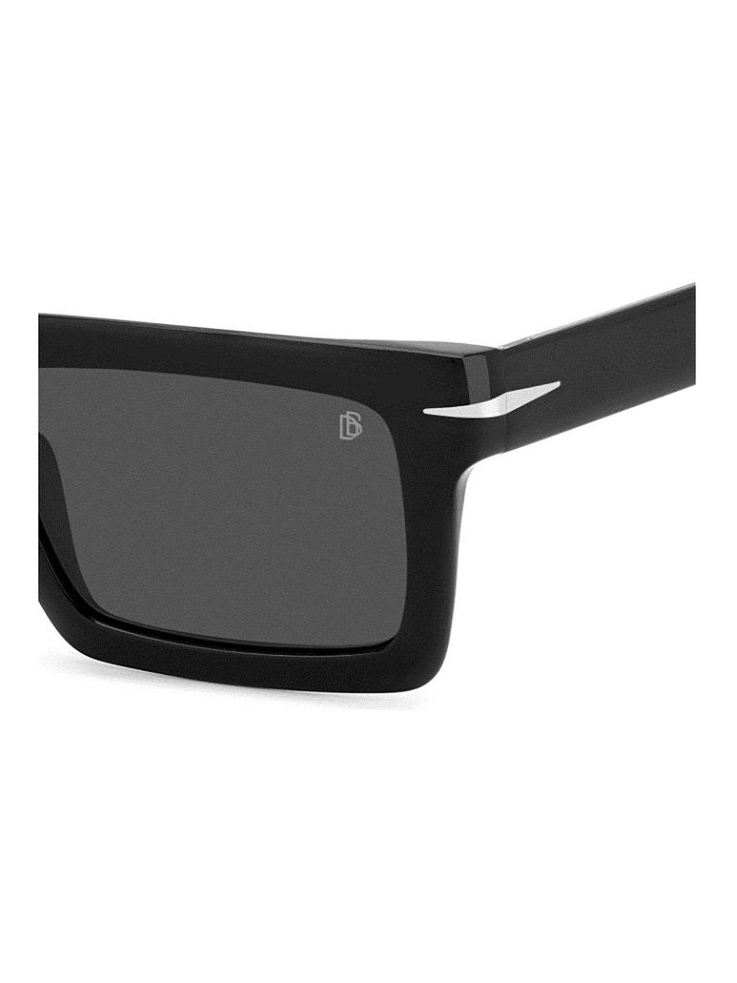 Rectangular Acetate Sunglasses With Metallic Accents