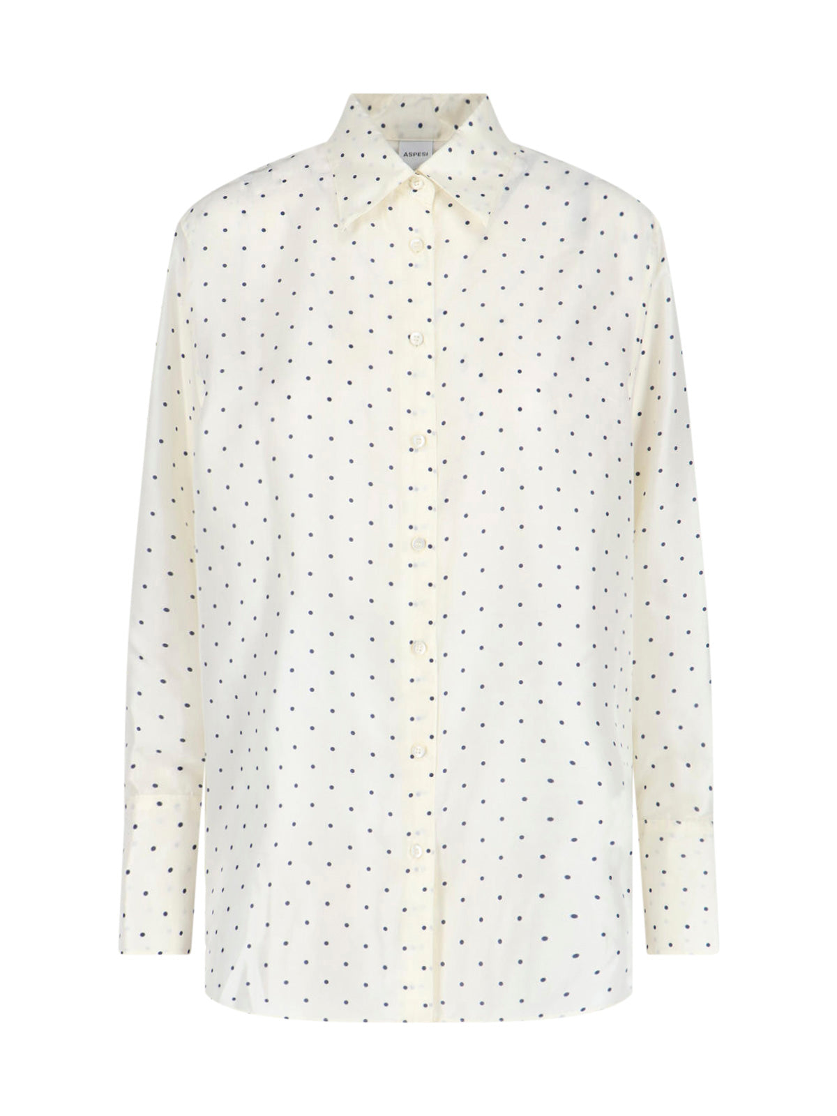 Silk Shirt With All-Over Polka Dot Pattern