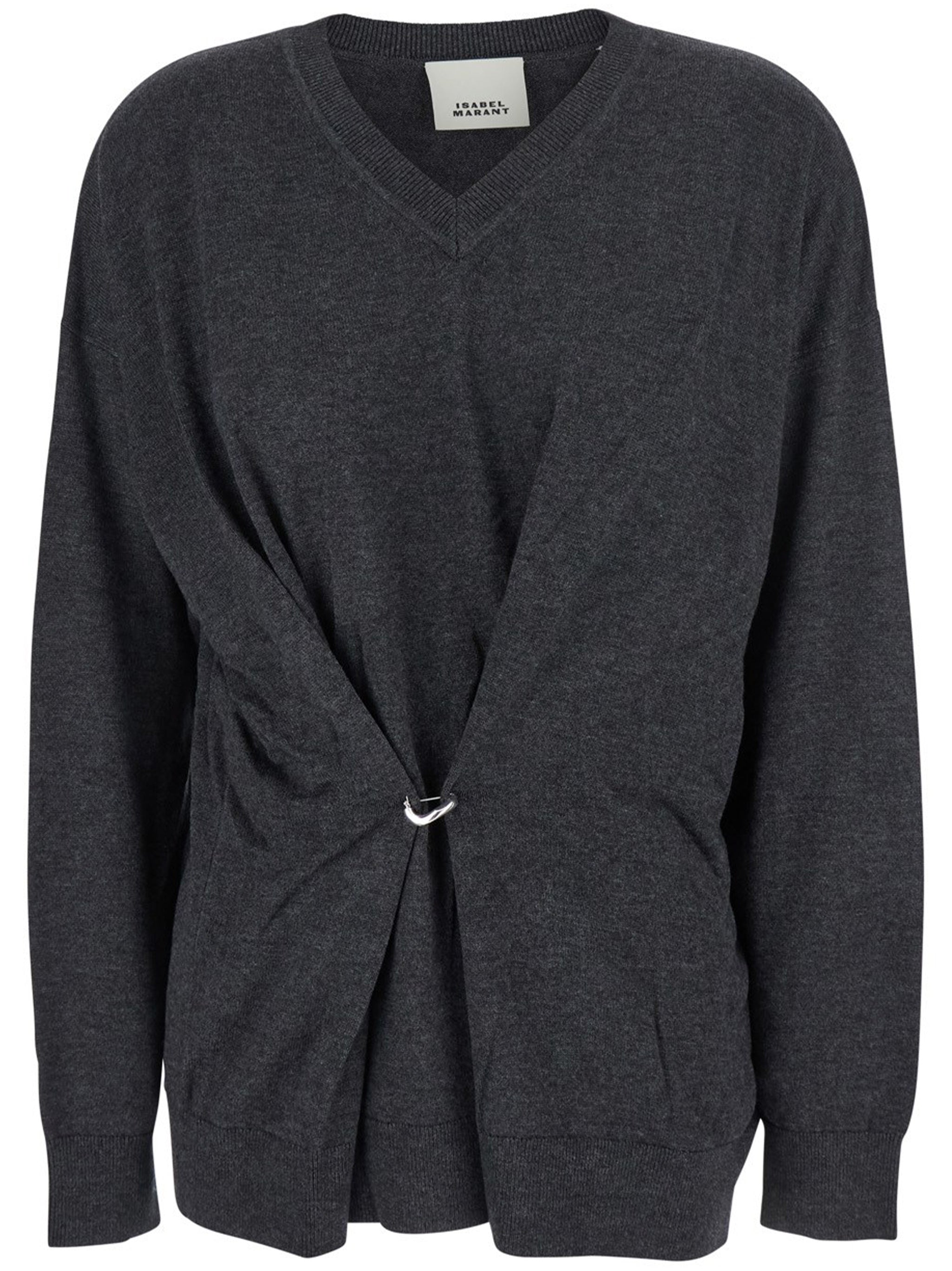 Charcoal Chiraz Twist Detail Pullover
