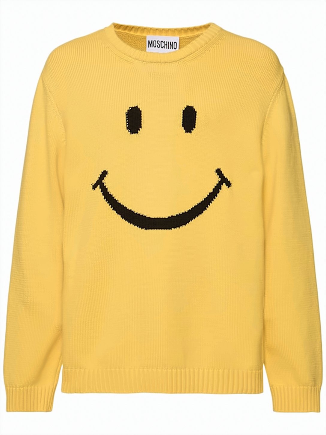 Cheerful Pixelated Smiley Face Knit Sweater