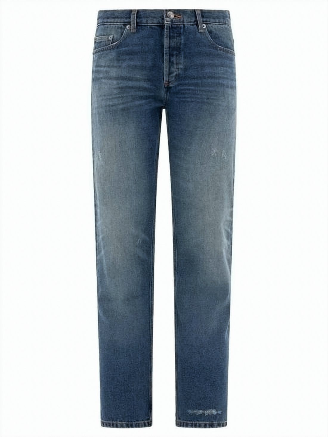 Straight-Leg Denim Pants